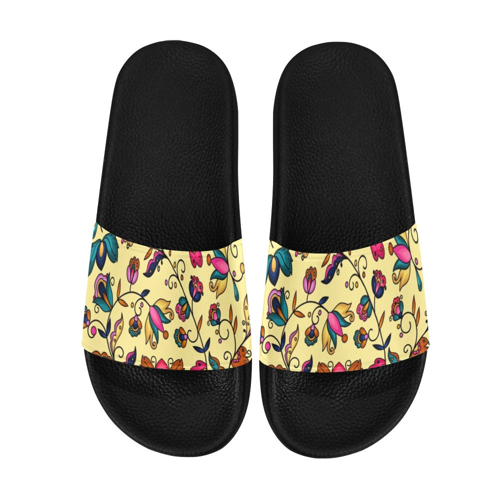 Copper Prairie Petals Yellow Women's Slide Sandals