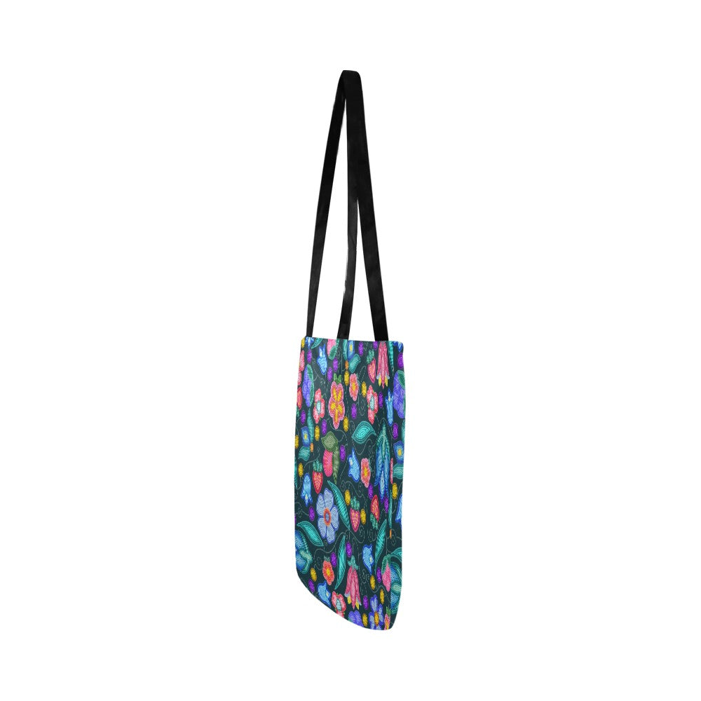 Sweet Offering Dark Teal Reusable Shopping Bag (Two sides)