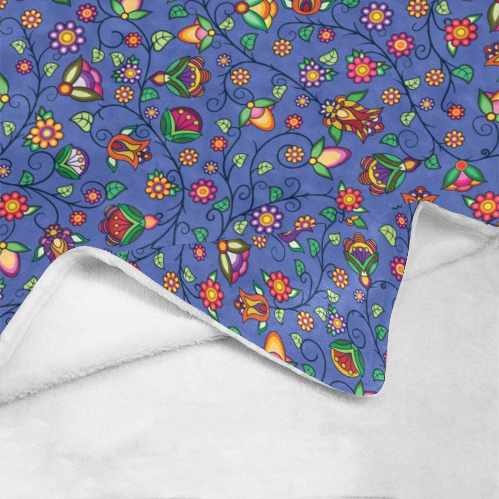Heartbeat Petals Blue Ultra-Soft Micro Fleece Blanket 50"x60"