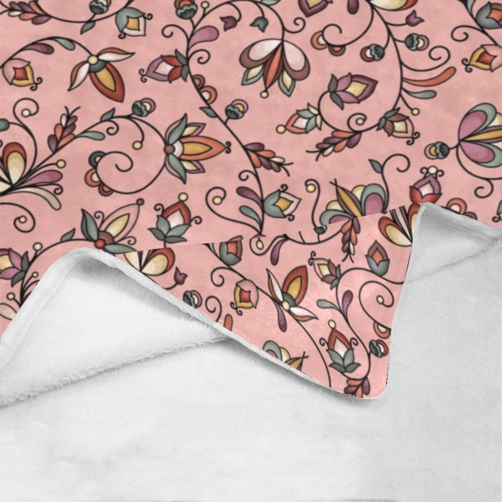 Burnt Sky Petals Peach Ultra-Soft Micro Fleece Blanket 50"x60"