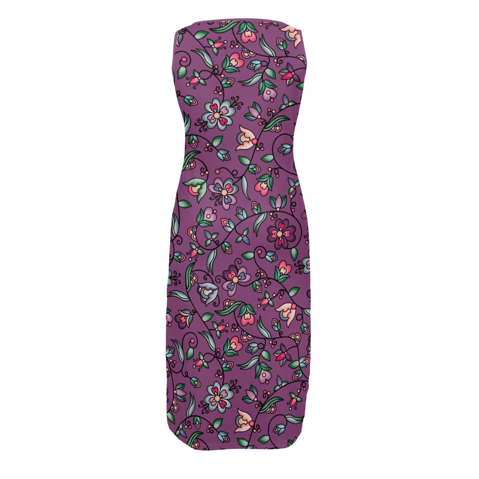 Amber Evening Garland Purple Phaedra Sleeveless Open Fork Long Dress