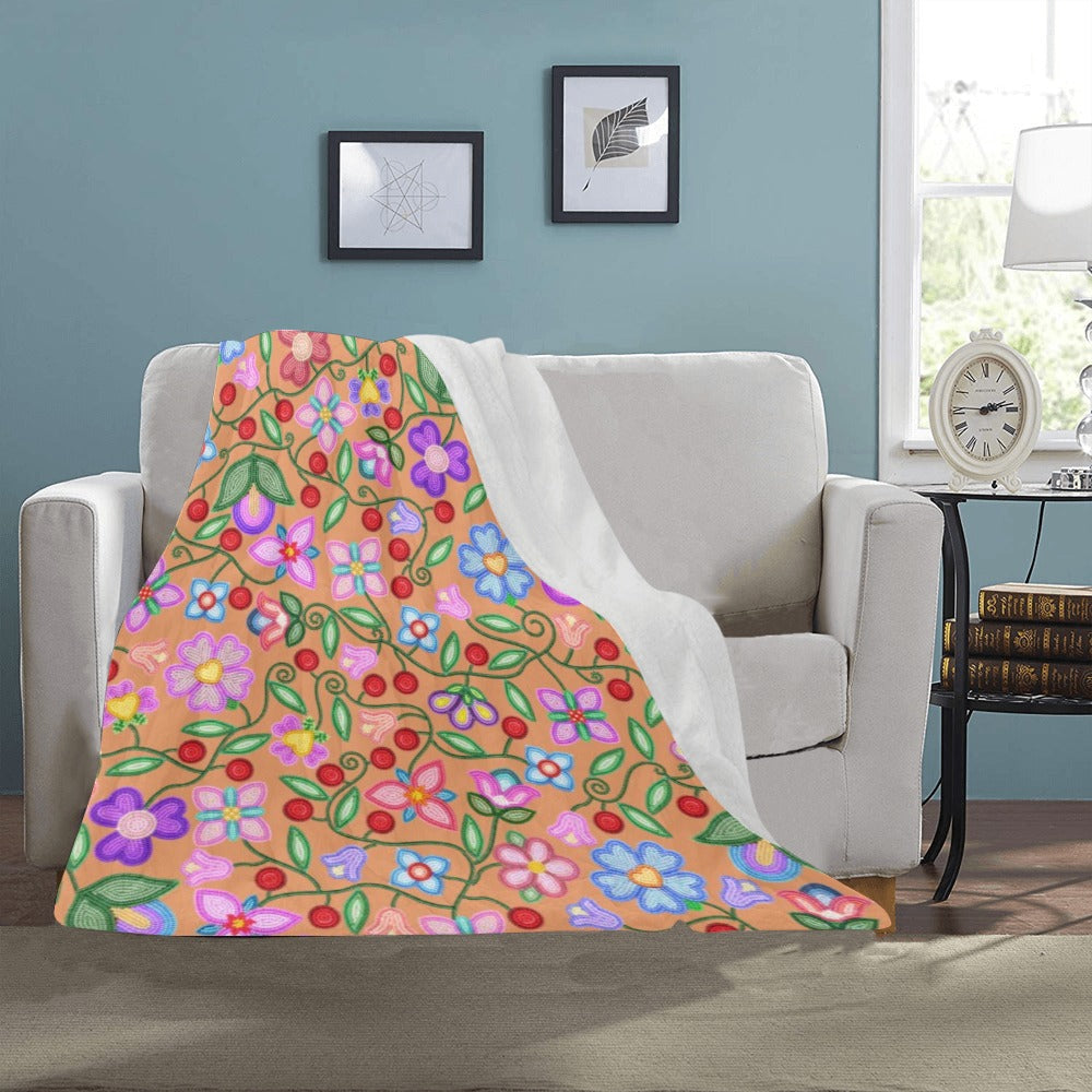 Petal Harmony Terracotta Ultra-Soft Micro Fleece Blanket 40"x50"