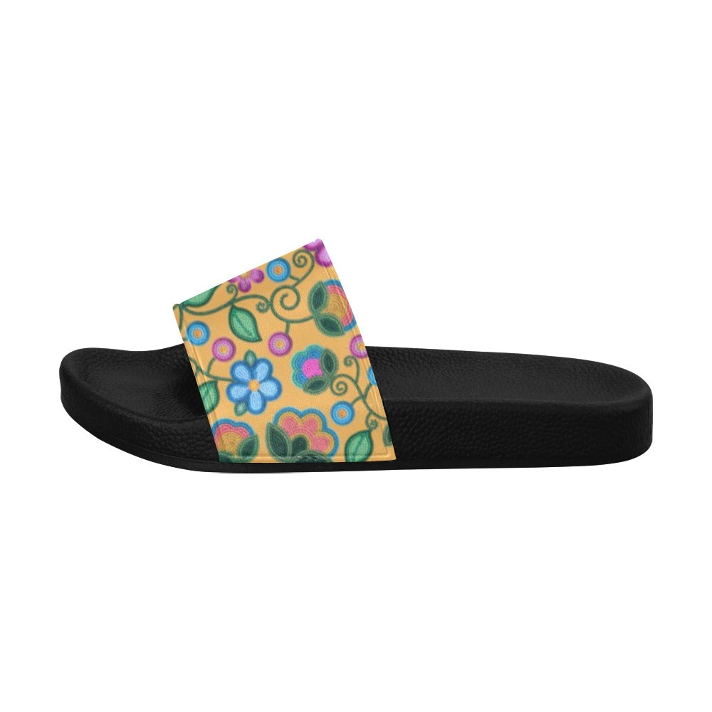Turquoise Sunbeam Yellow Men's Slide Sandals