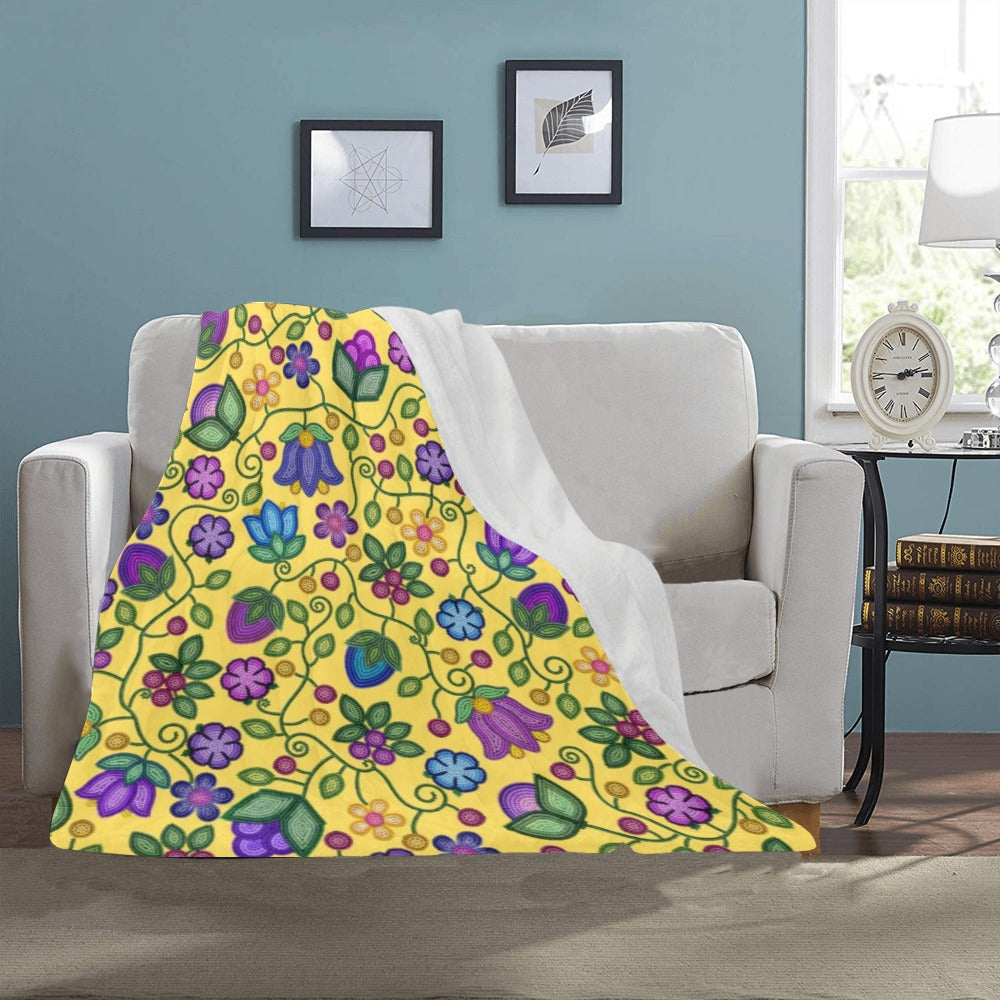Bloom Uplift Yellow Ultra-Soft Micro Fleece Blanket 40"x50"