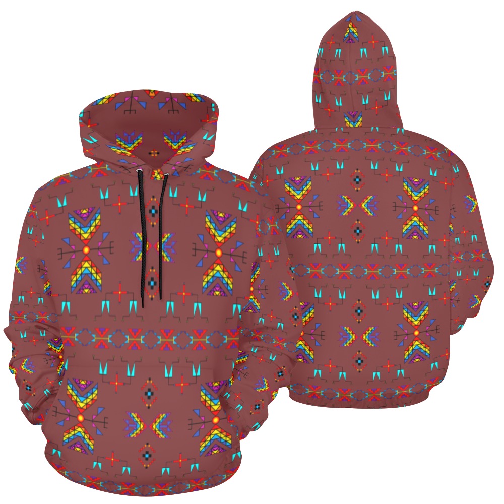 Rainy Chief Rainbow Earth Clay Hoodie for Women (USA Size)