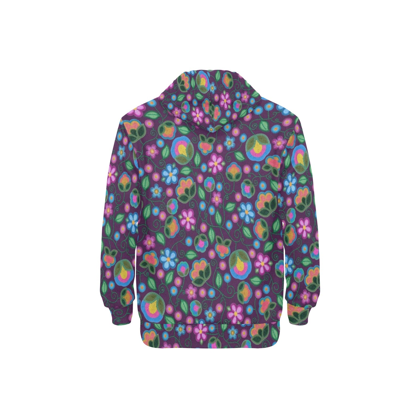 Turquoise Sunbeam Violet Men's Long Sleeve Fleece Hoodie