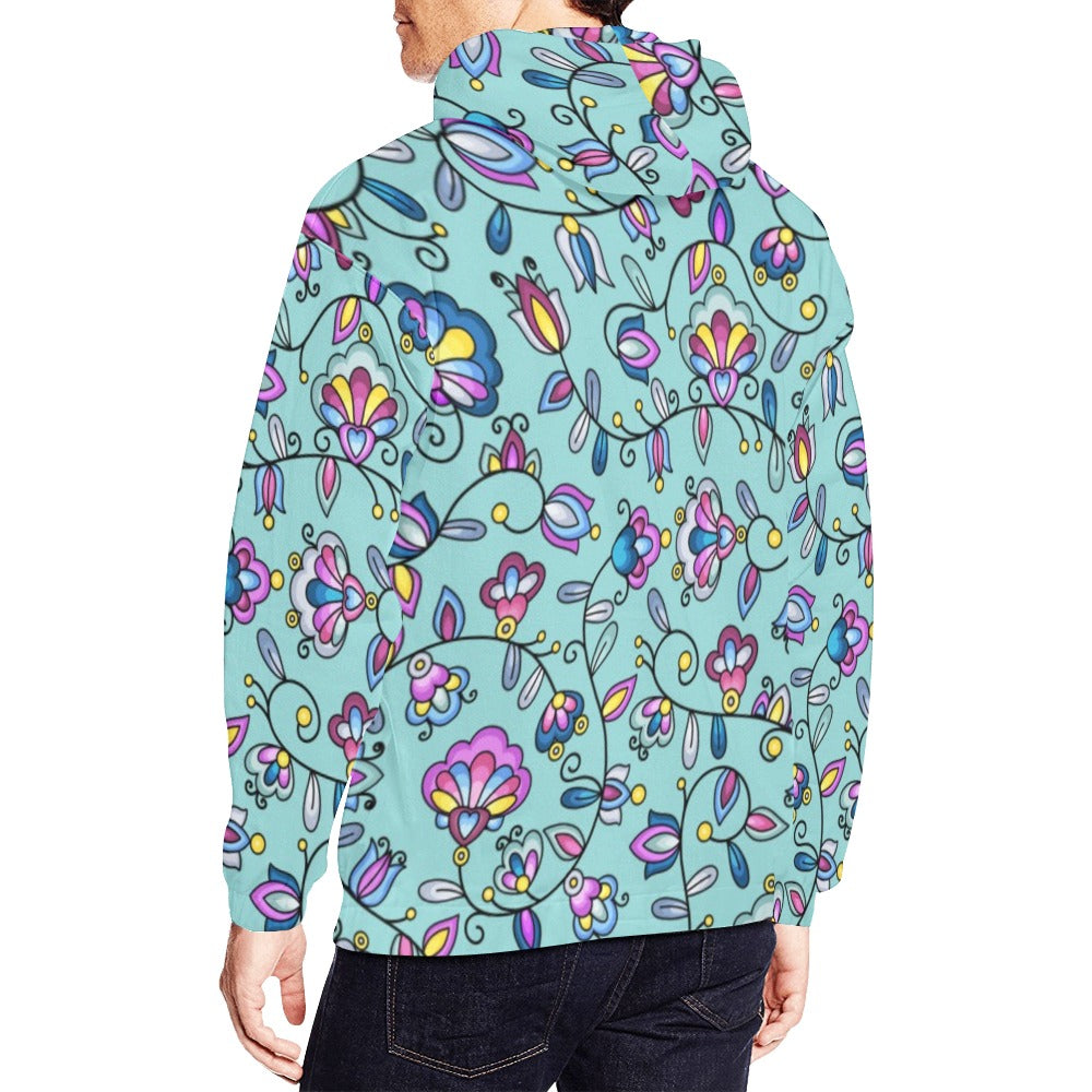 Autumn Bundle Blessing Turquoise Hoodie for Men (USA Size)
