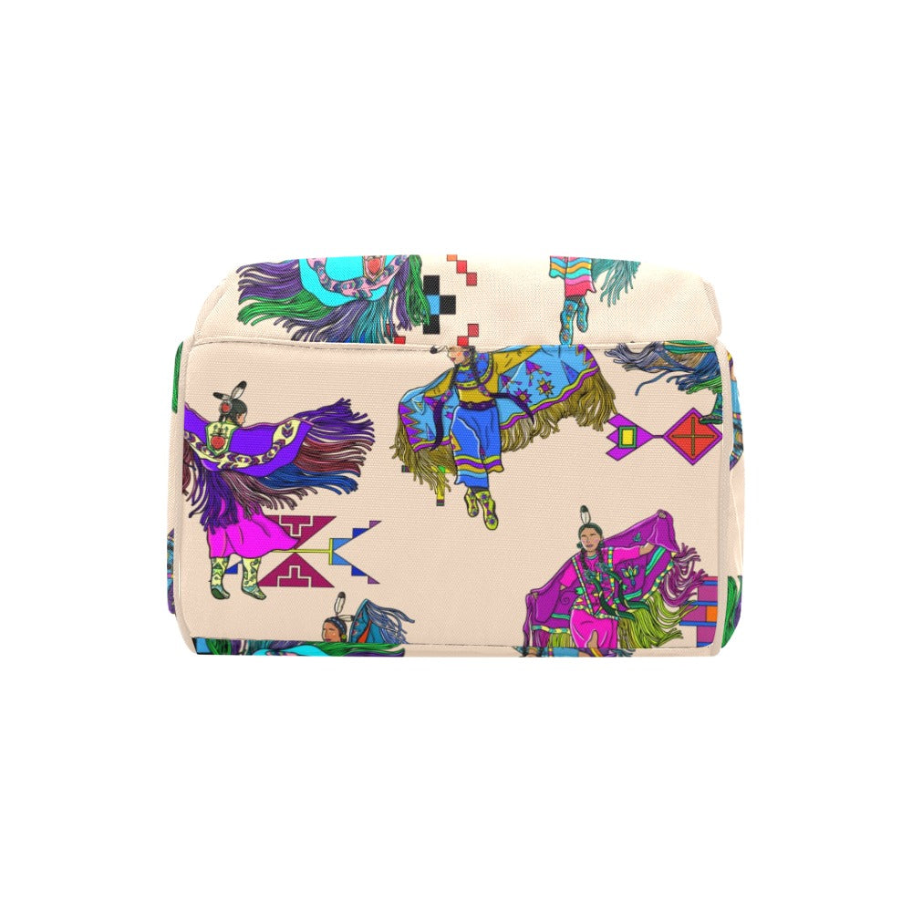 Women's Fancy Dancers Muslin Multi-Function Diaper Backpack/Diaper Bag