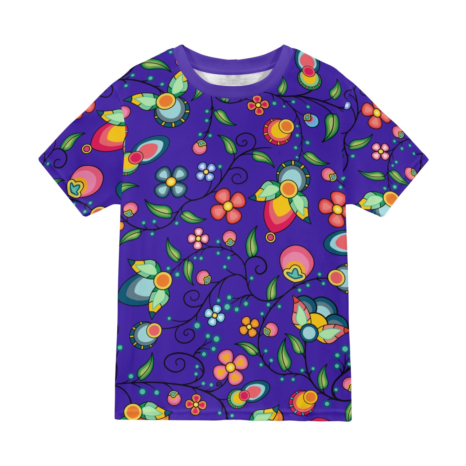 Floral Bounty Blue T-shirt for Men