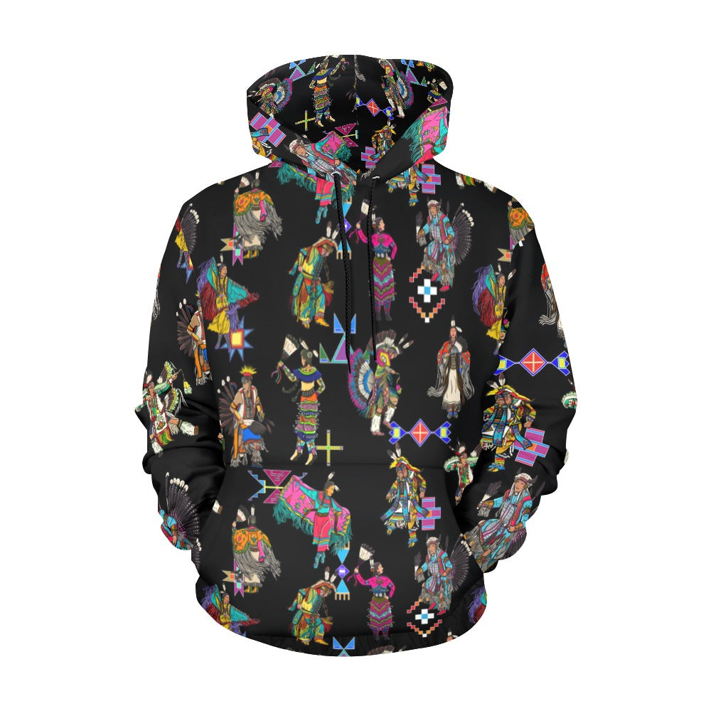 Grand Entry Dancers Black Hoodie for Men (USA Size)