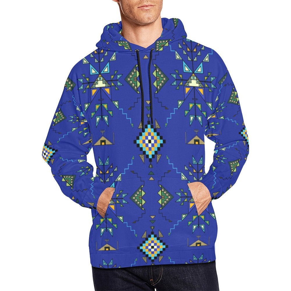 Bear Shield Dark Blue Hoodie for Men (USA Size)