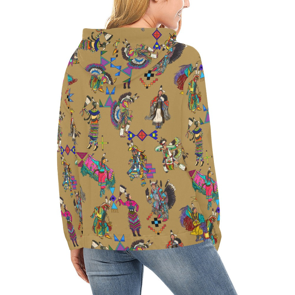 Grand Entry Dancers Earth Hoodie for Women (USA Size)