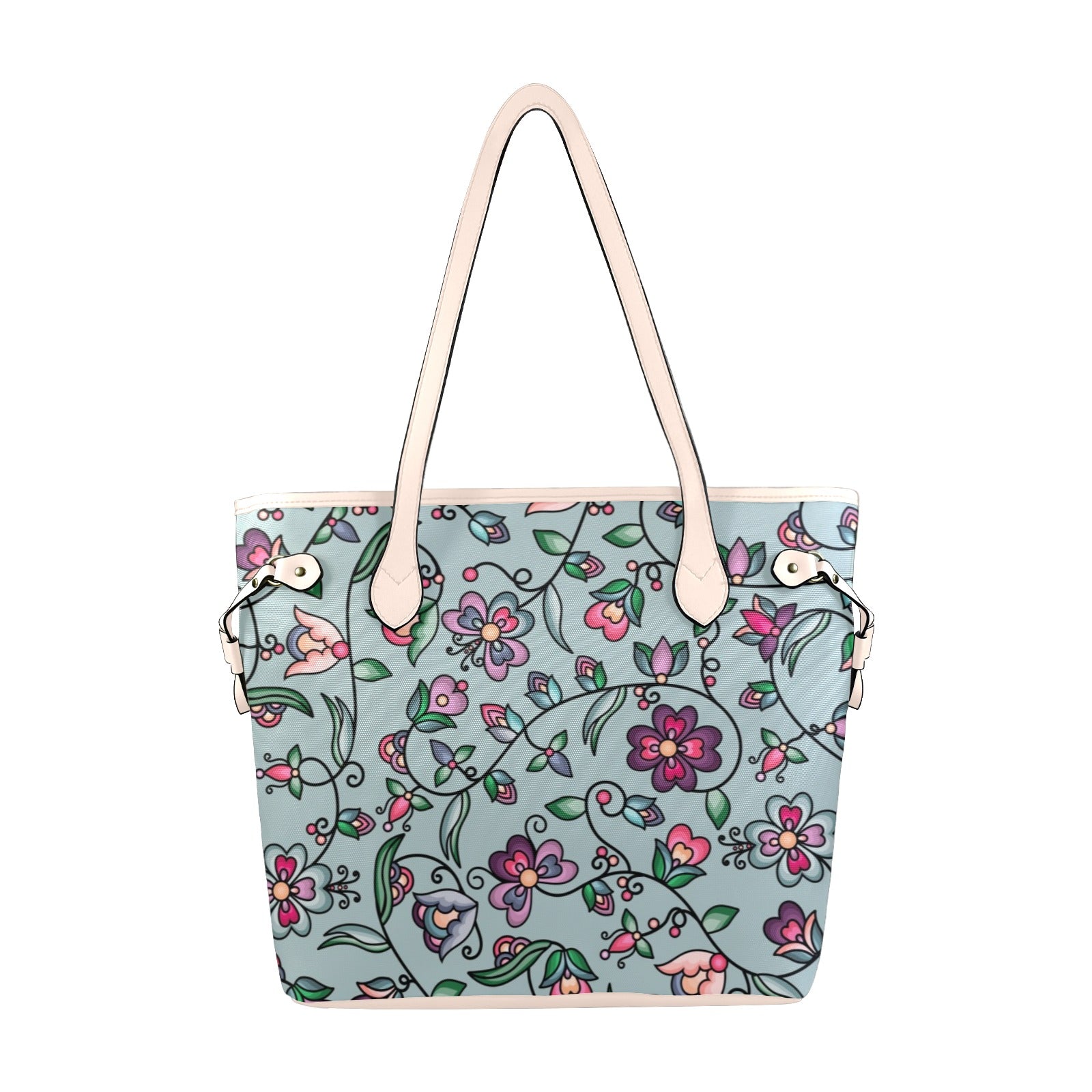 Amber Evening Garland Turquoise Clover Canvas Tote Bag