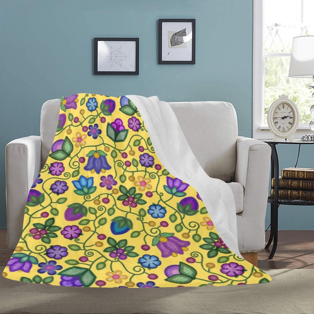 Bloom Uplift Yellow Ultra-Soft Micro Fleece Blanket 60"x80"
