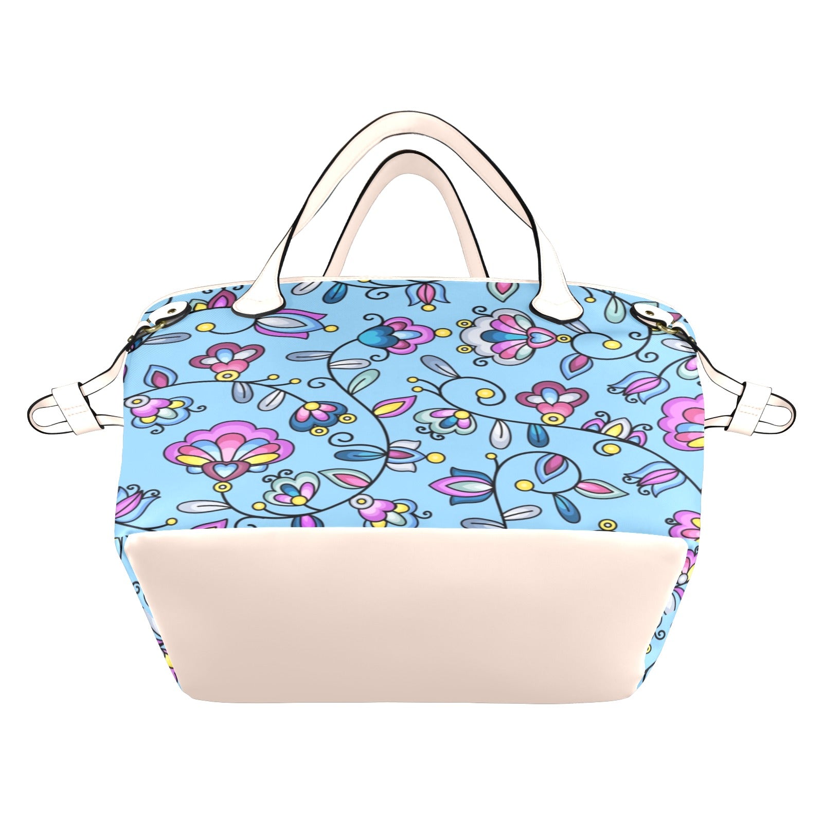 Autumn Bundle Blessing Blue Clover Canvas Tote Bag