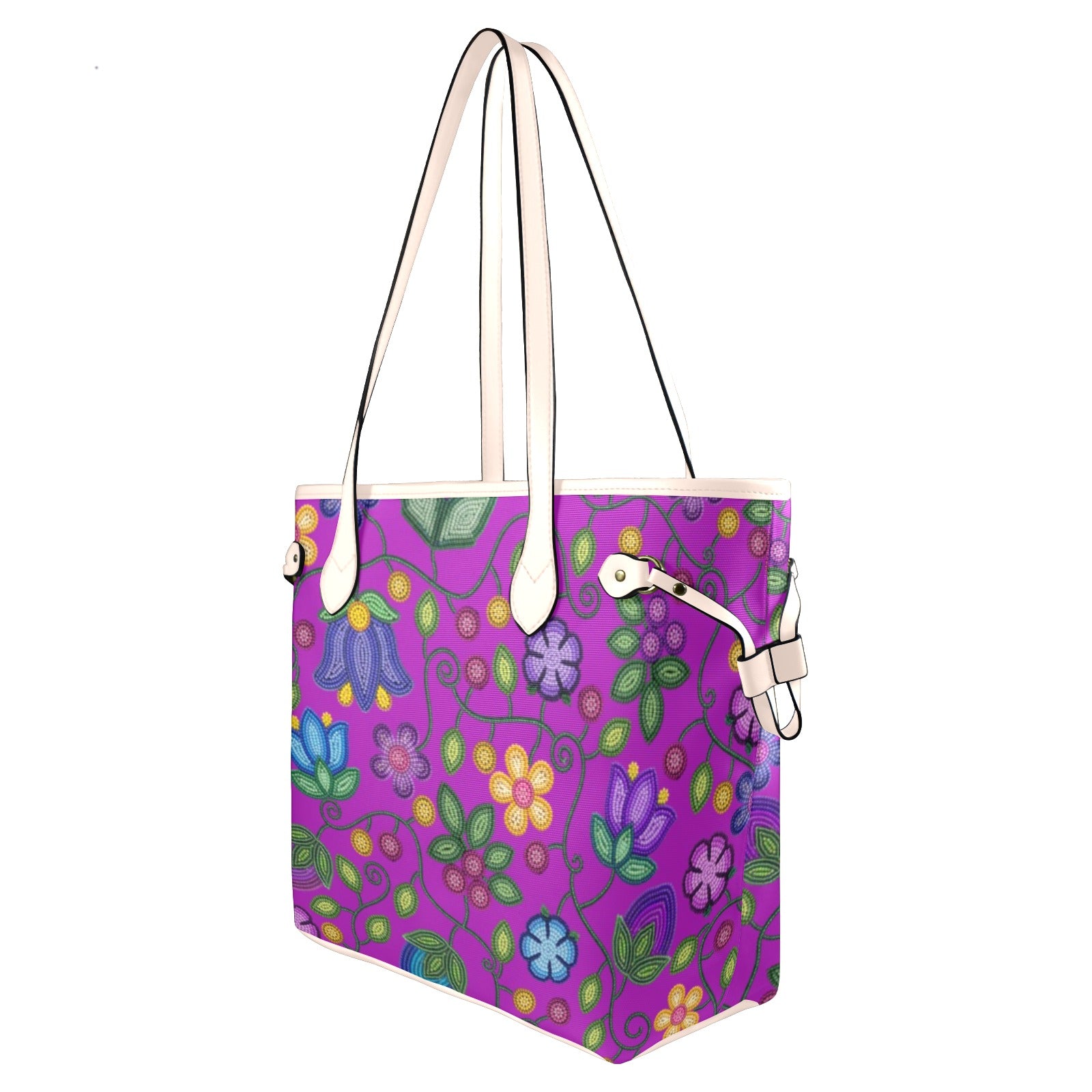 Bloom Uplift Purple Clover Canvas Tote Bag