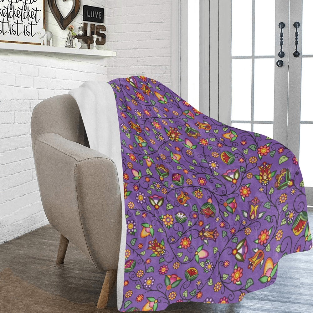 Heartbeat Petals Purple Ultra-Soft Micro Fleece Blanket 60"x80"