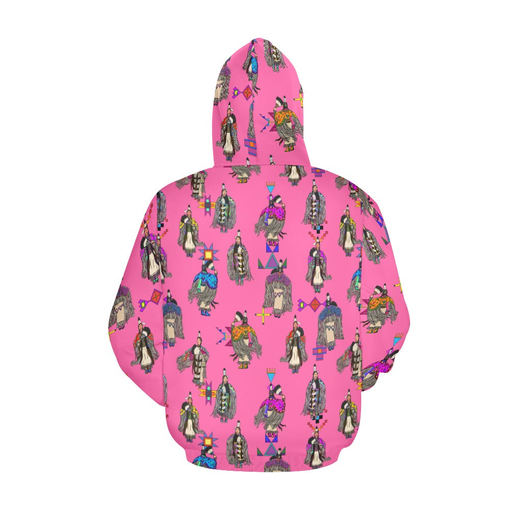 Women's Tradish Dancers Pink Hoodie for Men (USA Size)