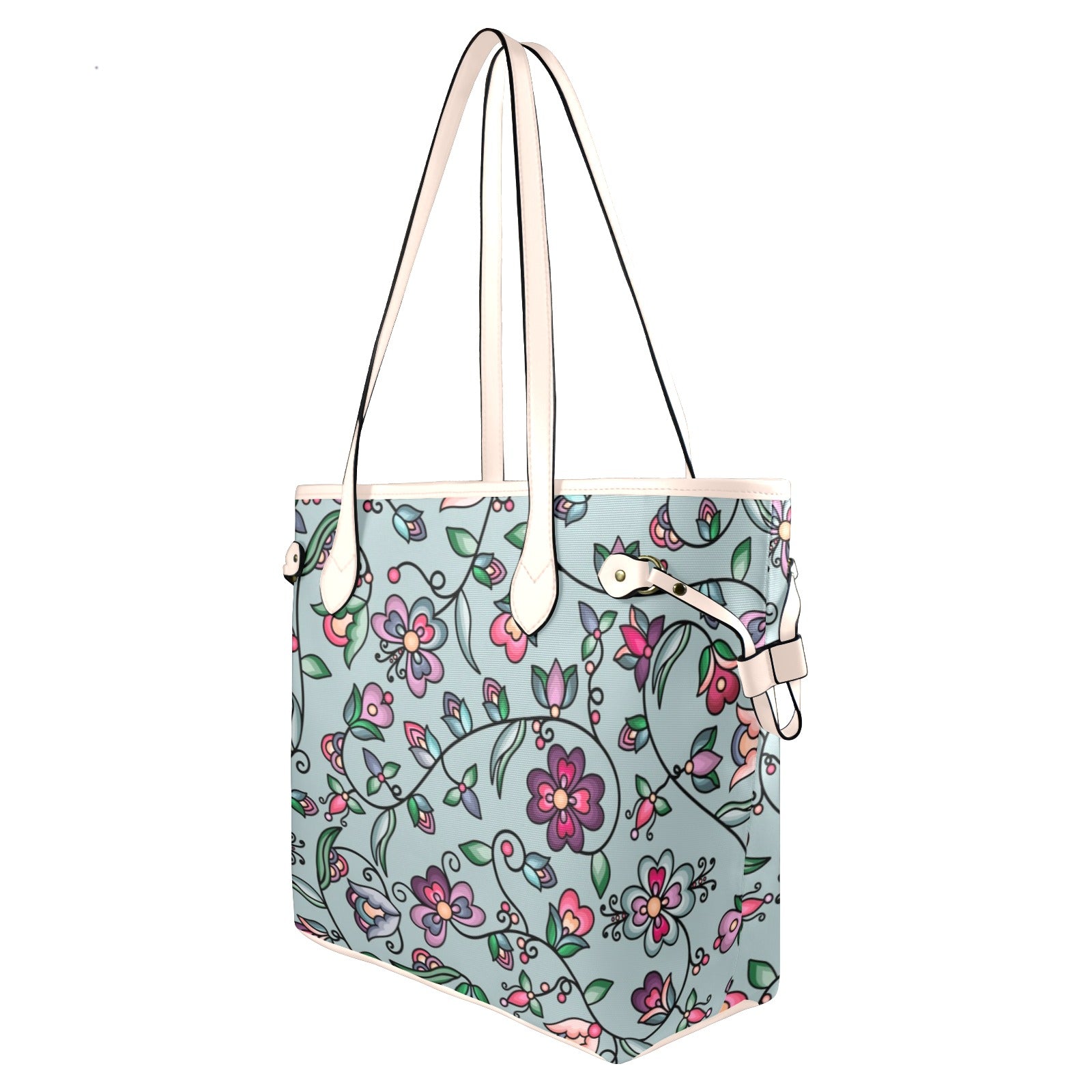 Amber Evening Garland Turquoise Clover Canvas Tote Bag