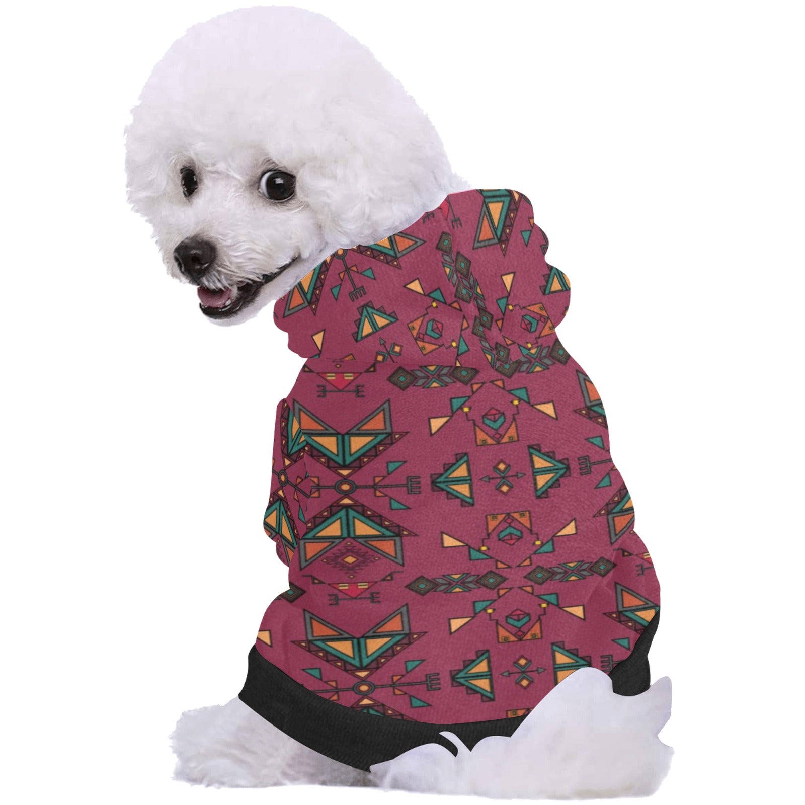 Arrow dawn Maroon Pet Dog Hoodie