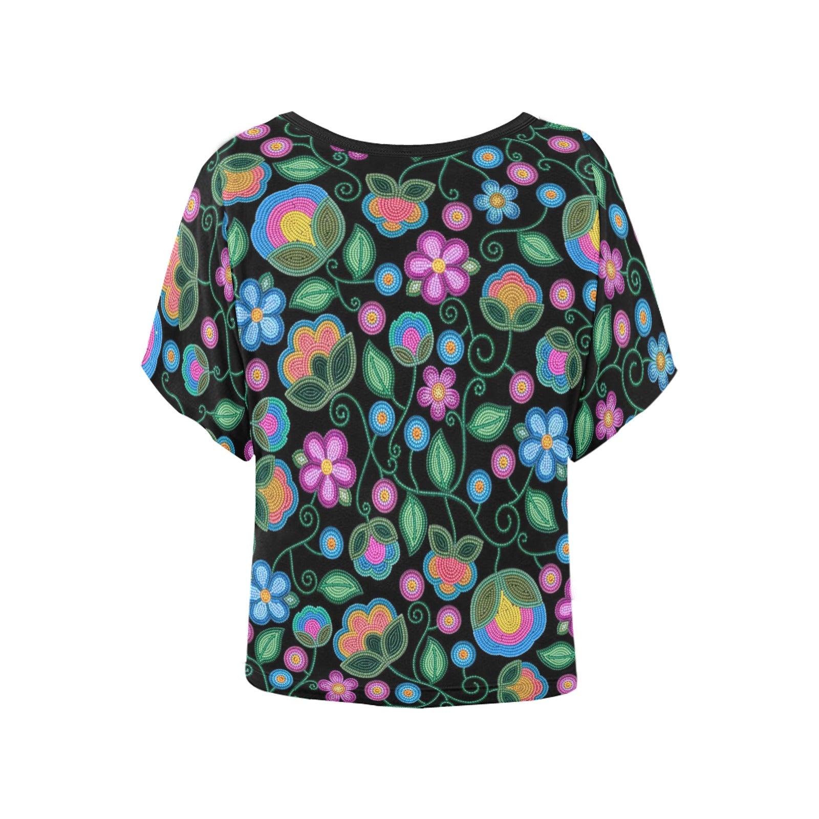 Turquoise Sunbeam Women's Batwing-Sleeved Blouse T-shirt