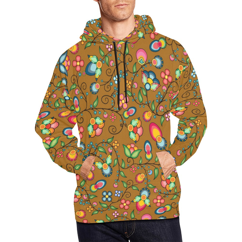 Floral Bounty Fall Leaves Hoodie for Men (USA Size)