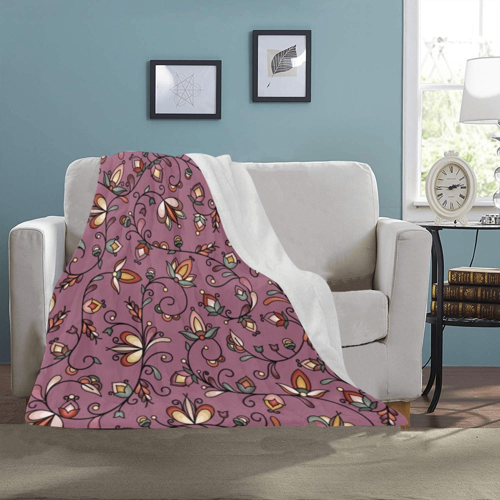 Burnt Sky Petals Magenta Ultra-Soft Micro Fleece Blanket 40"x50"