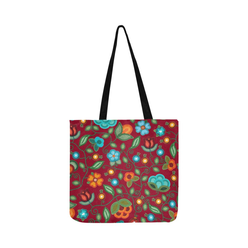 Prairie Fire Petals Red Reusable Shopping Bag (Two sides)
