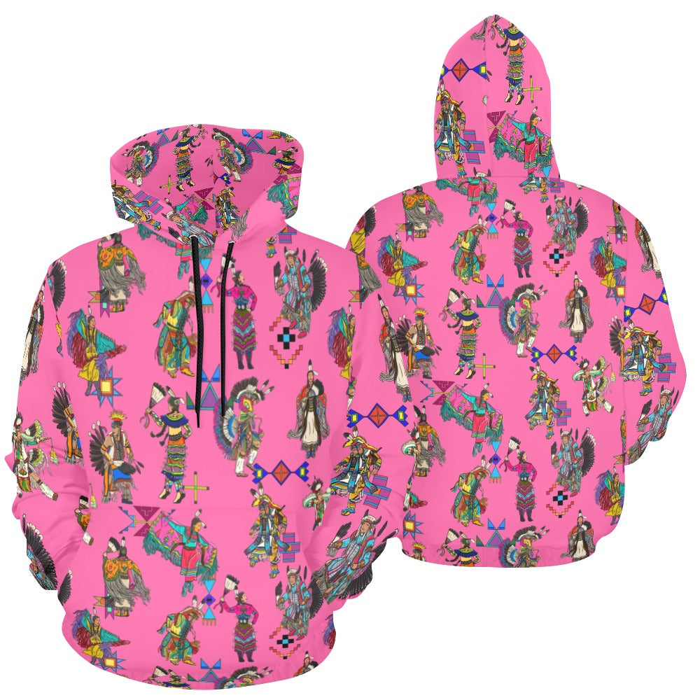Grand Entry Dancer Pink Hoodie for Men (USA Size)
