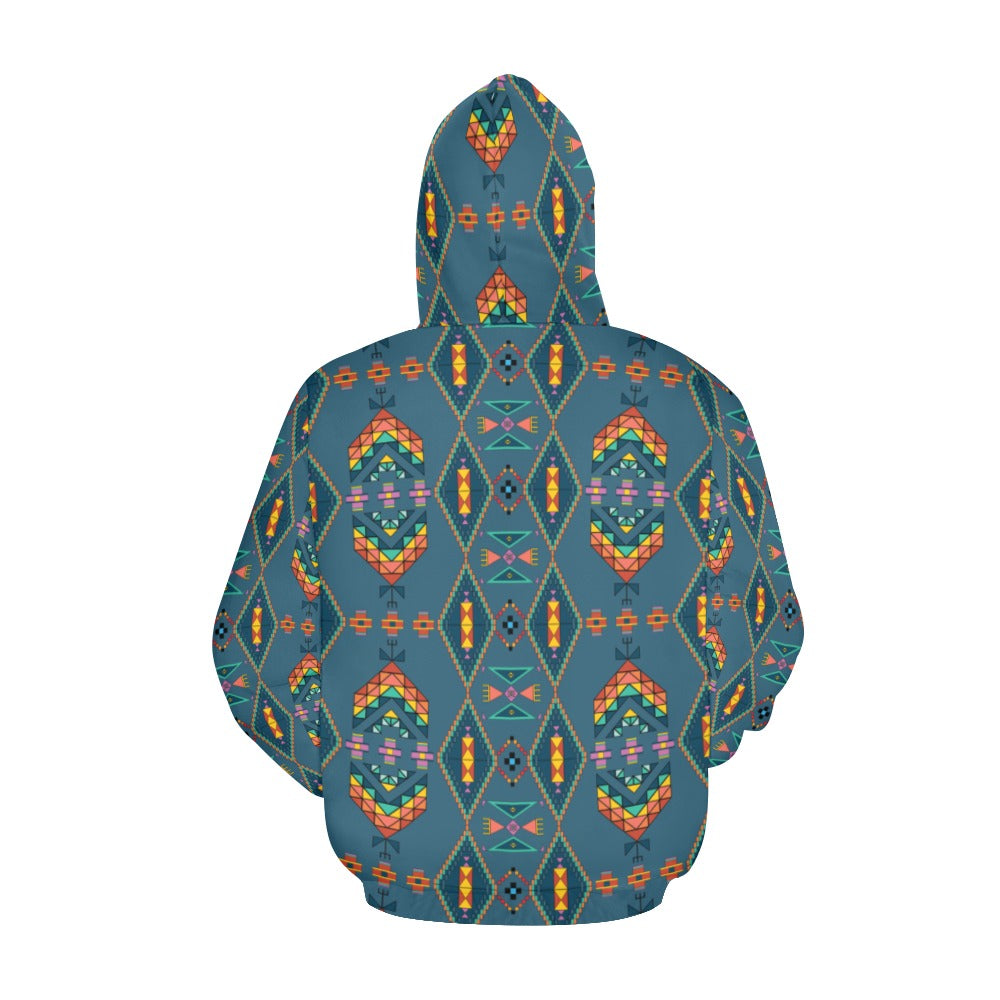 Travois Tipi Deep Lake Hoodie for Women (USA Size)