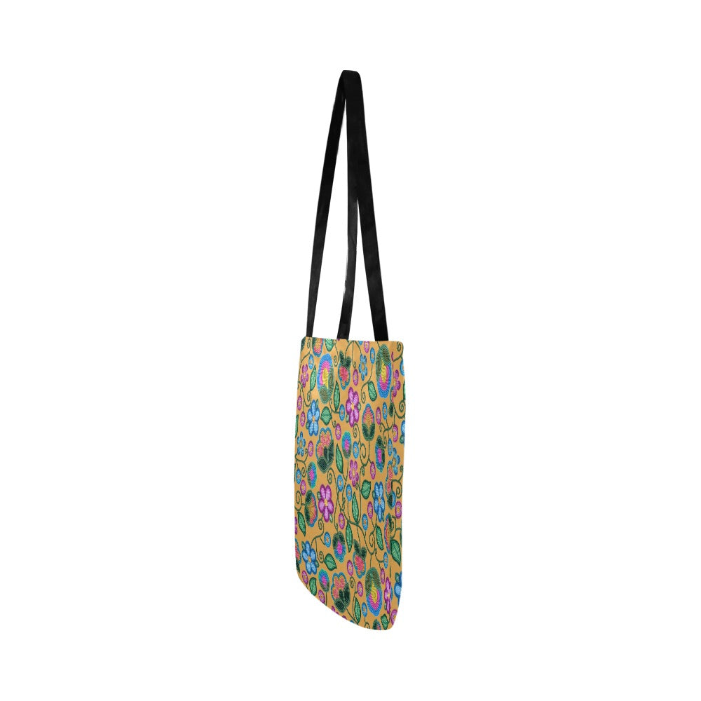 Turquoise Sunbeam Yellow Reusable Shopping Bag (Two sides)