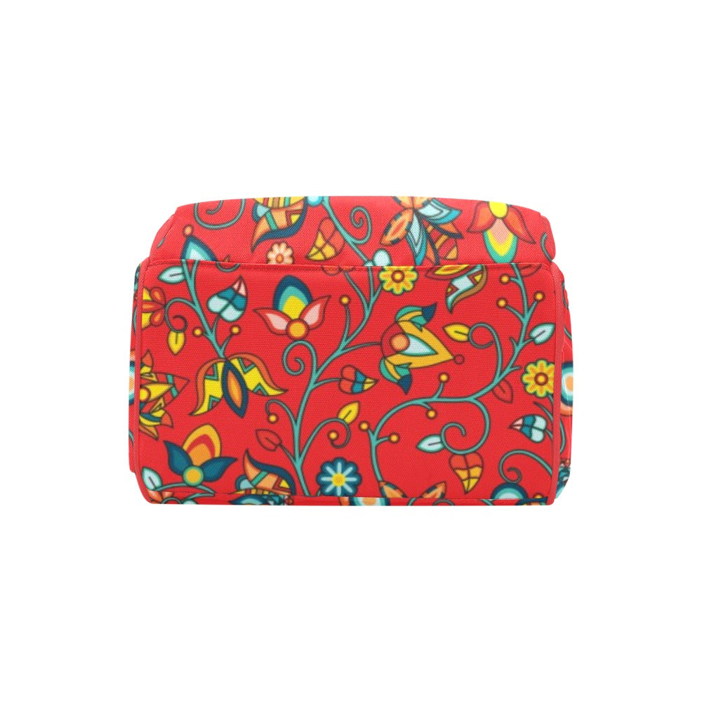Thorny Path Red Multi-Function Diaper Backpack/Diaper Bag