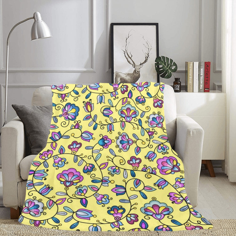 Autumn Bundle Blessing Yellow Ultra-Soft Micro Fleece Blanket 60"x80"