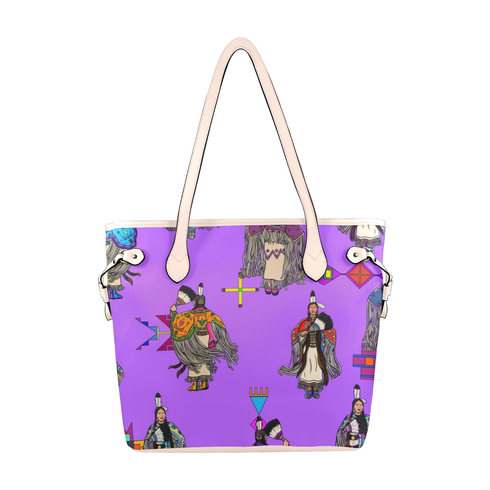 Women's Tradish Dancers Purple Clover Canvas Tote Bag