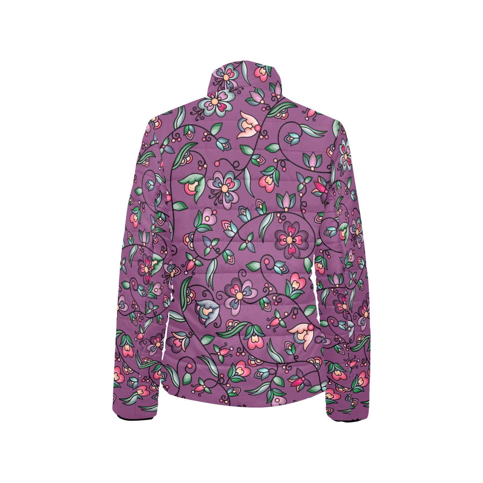 Amber Evening Garland Purple Women's Stand Collar Padded Jacket