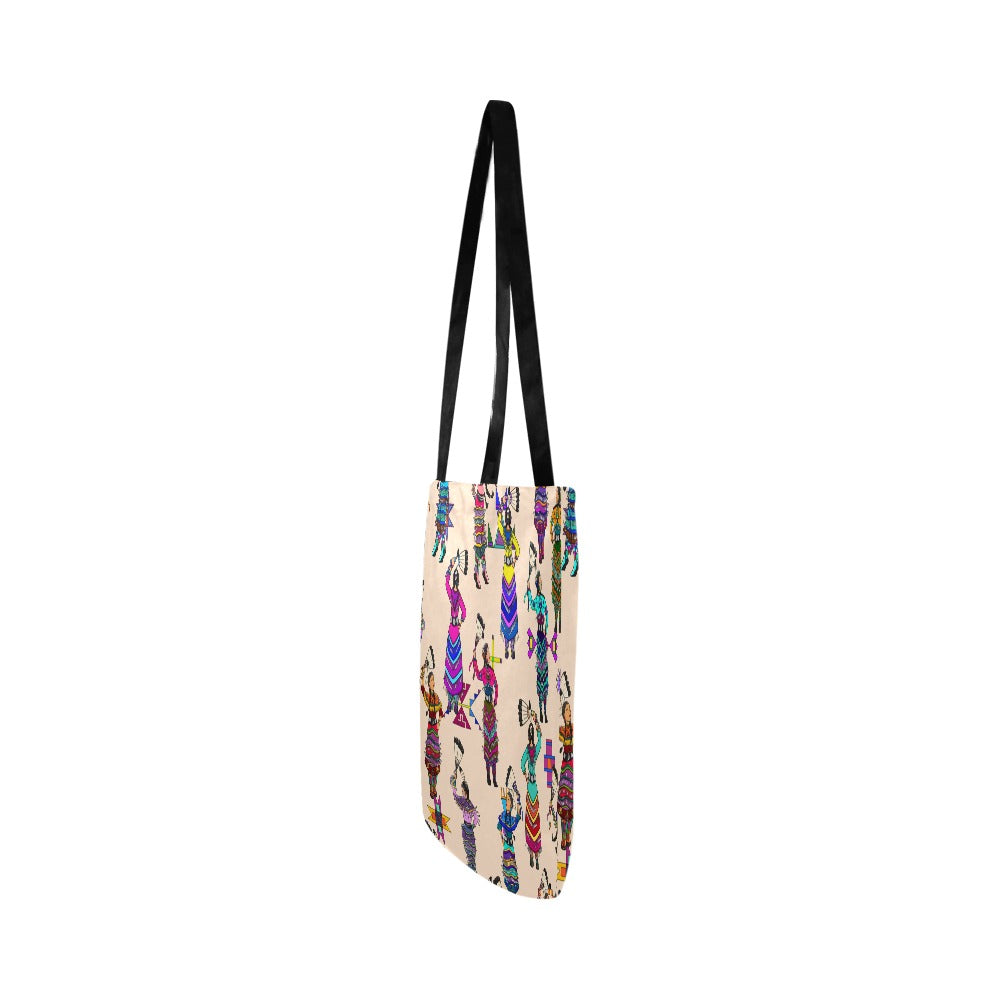 Women's Jingle Dancers Muslin Reusable Shopping Bag (Two sides)