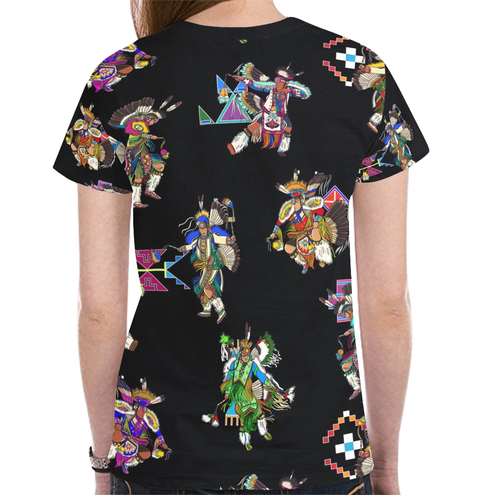Men's Fancy Dancer Black T-shirt for Women