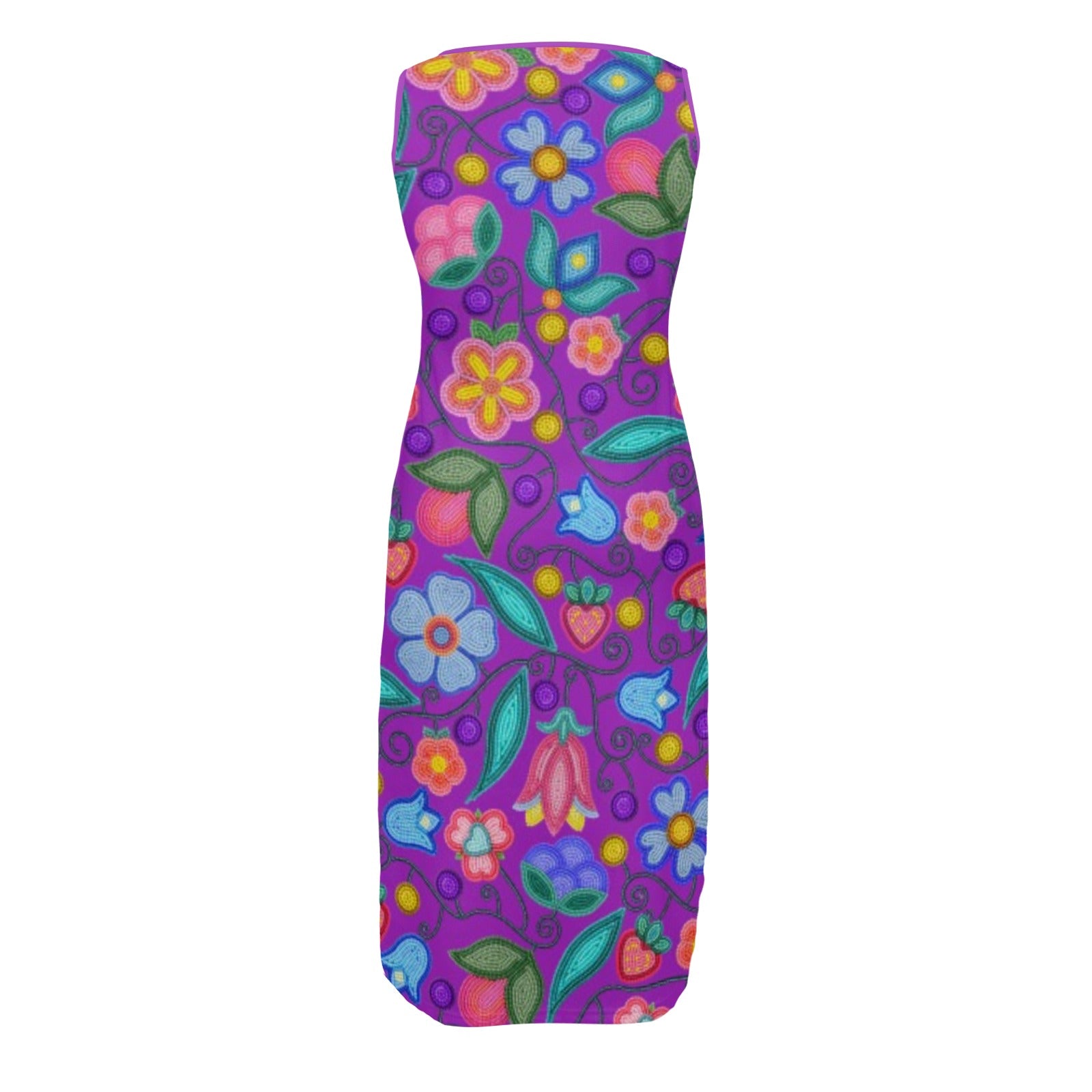 Sweet Offering Purple Phaedra Sleeveless Open Fork Long Dress