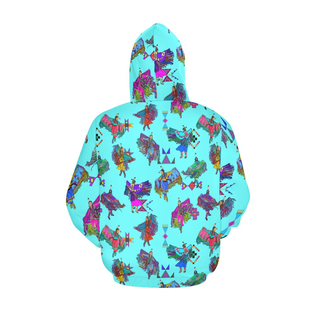 Women's Fancy Dancers Turquoise Hoodie for Men (USA Size)