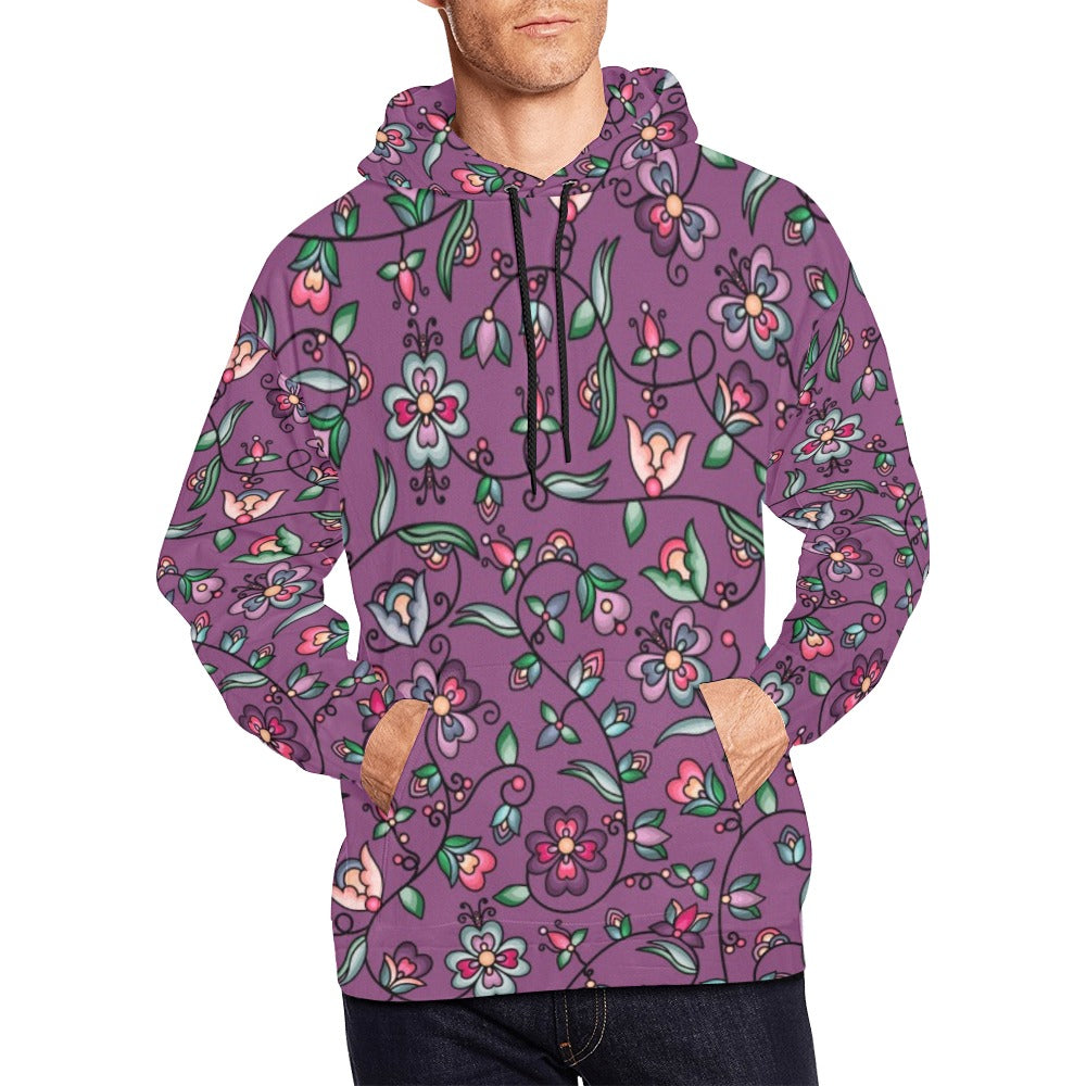 Amber Evening Garland Purple Hoodie for Men (USA Size)