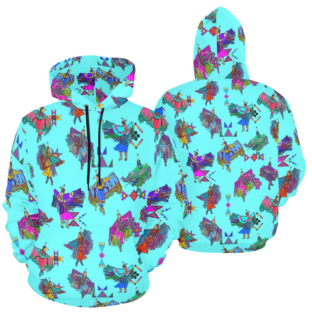 Women's Fancy Dancers Turquoise Hoodie for Men (USA Size)