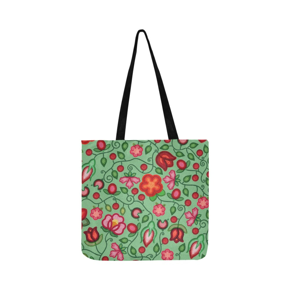 Rose Reverie Green Reusable Shopping Bag (Two sides)