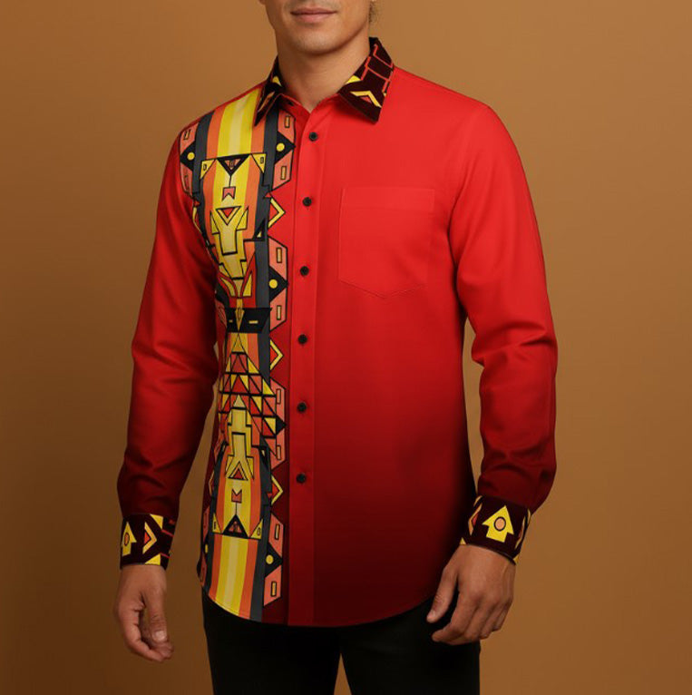 Cinder Guardian Men's Casual Dress Shirt