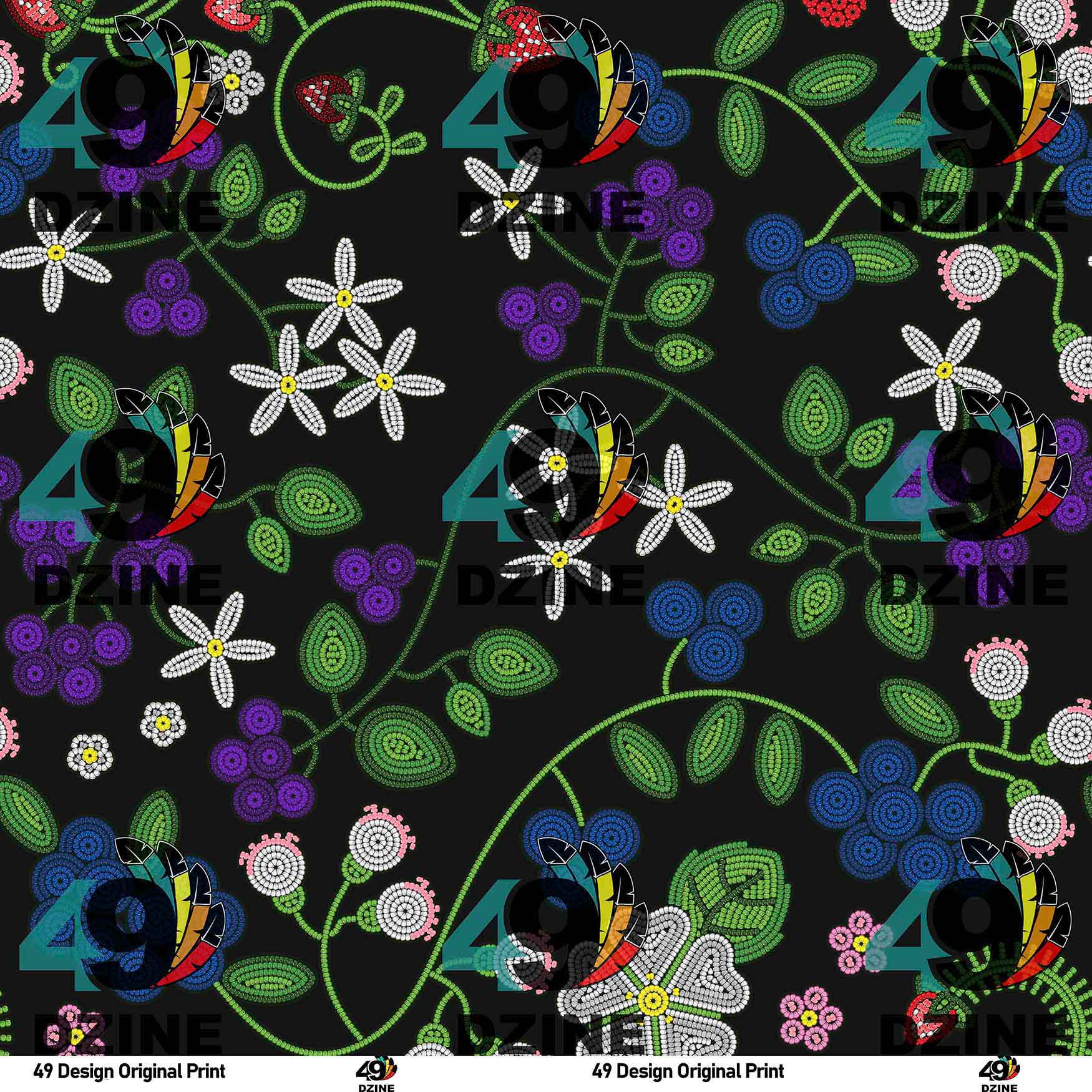 Grandmother's Stories Midnight Satin Fabric By the Yard Pre Order