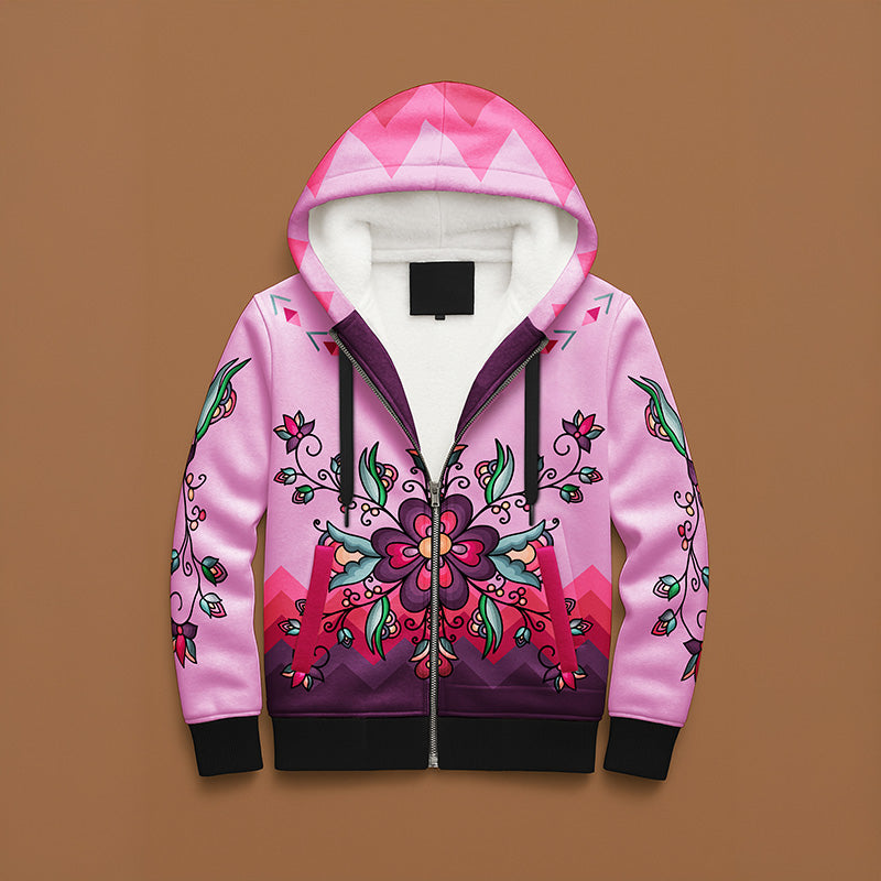 Amber Evening Garland Women's Sherpa Hoodie