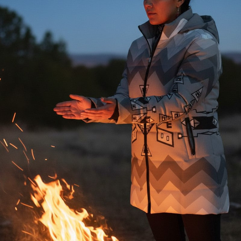 Thunder Drum Women's Hooded Puffer Coat