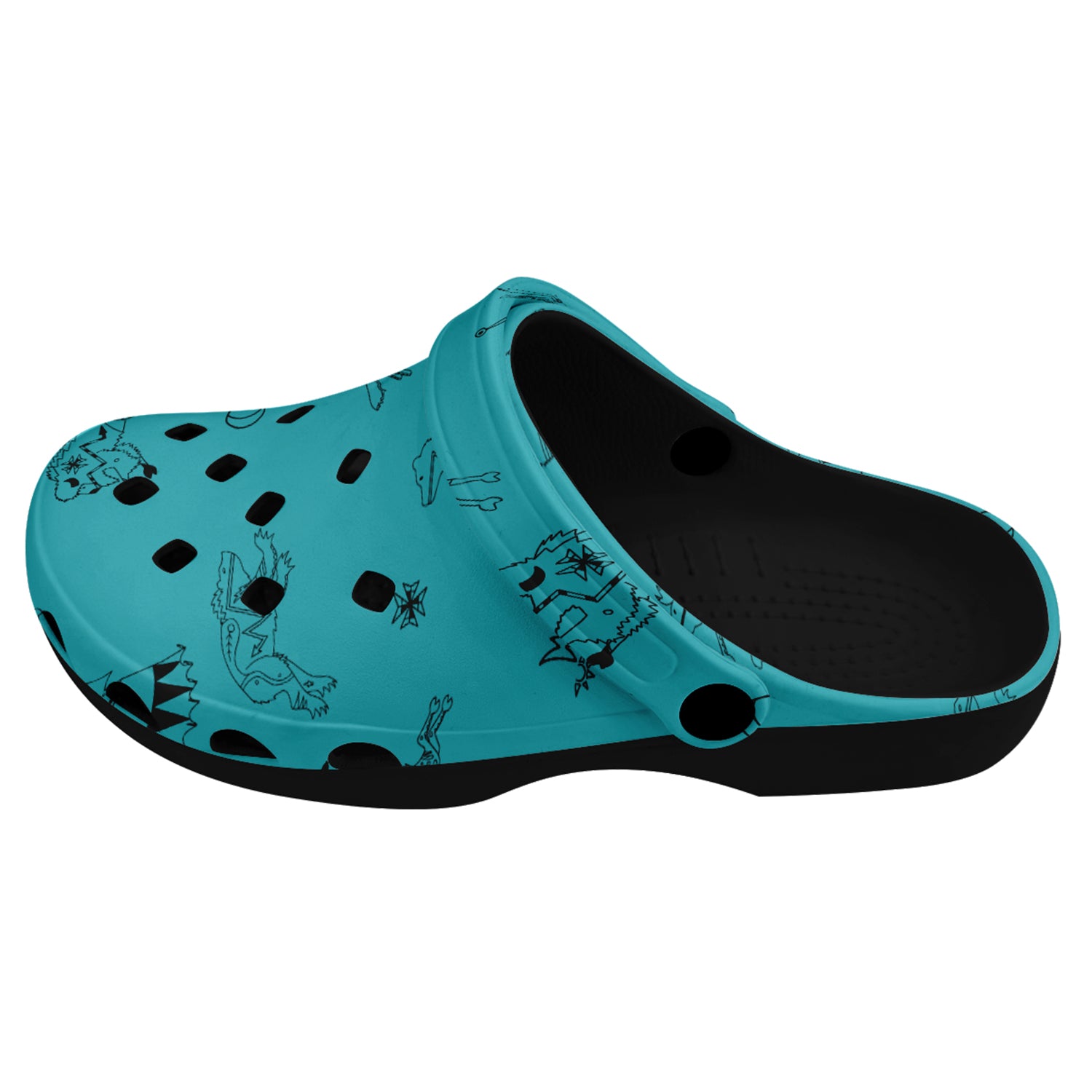 Ledger Dabbles Torquoise Muddies Unisex Clog Shoes