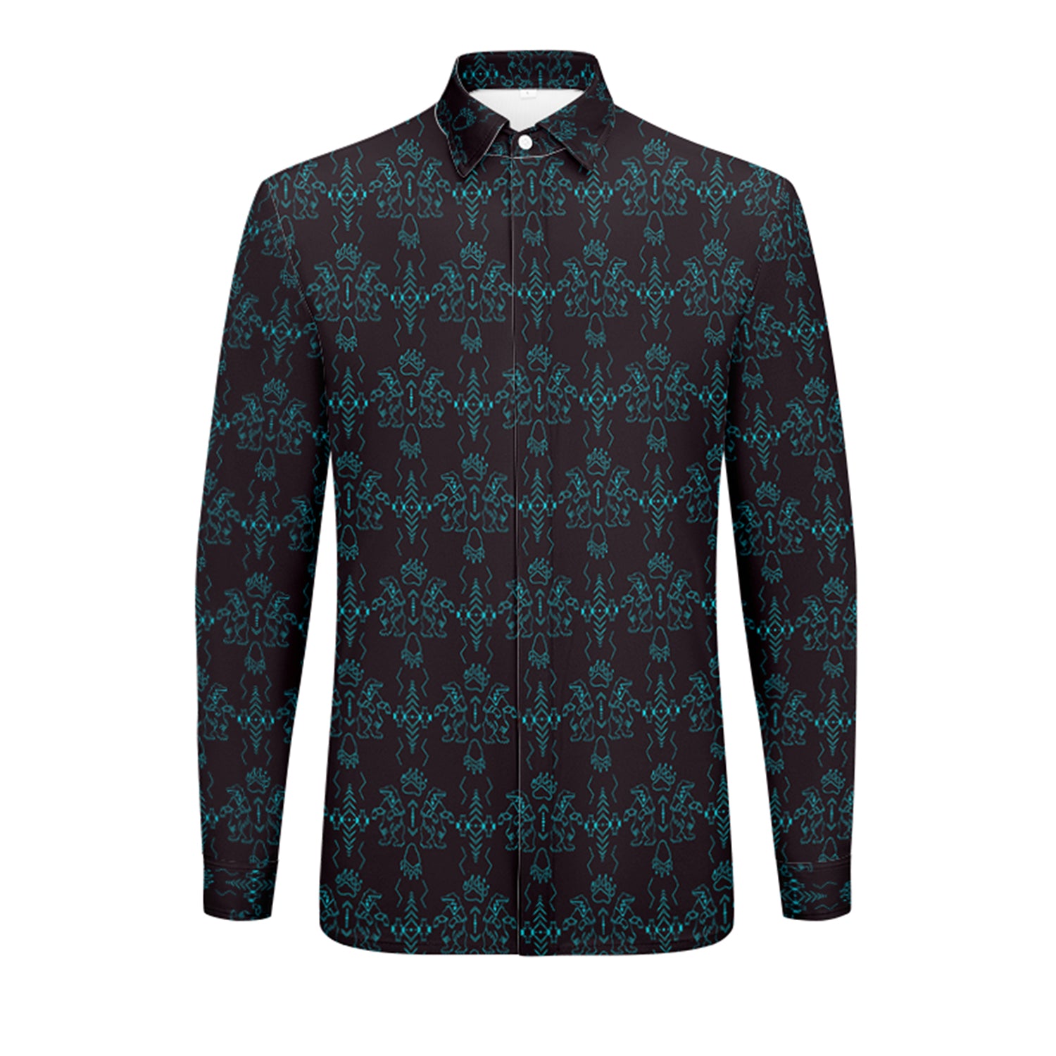 Ledger Bear Men's Long Sleeve Dress Shirt