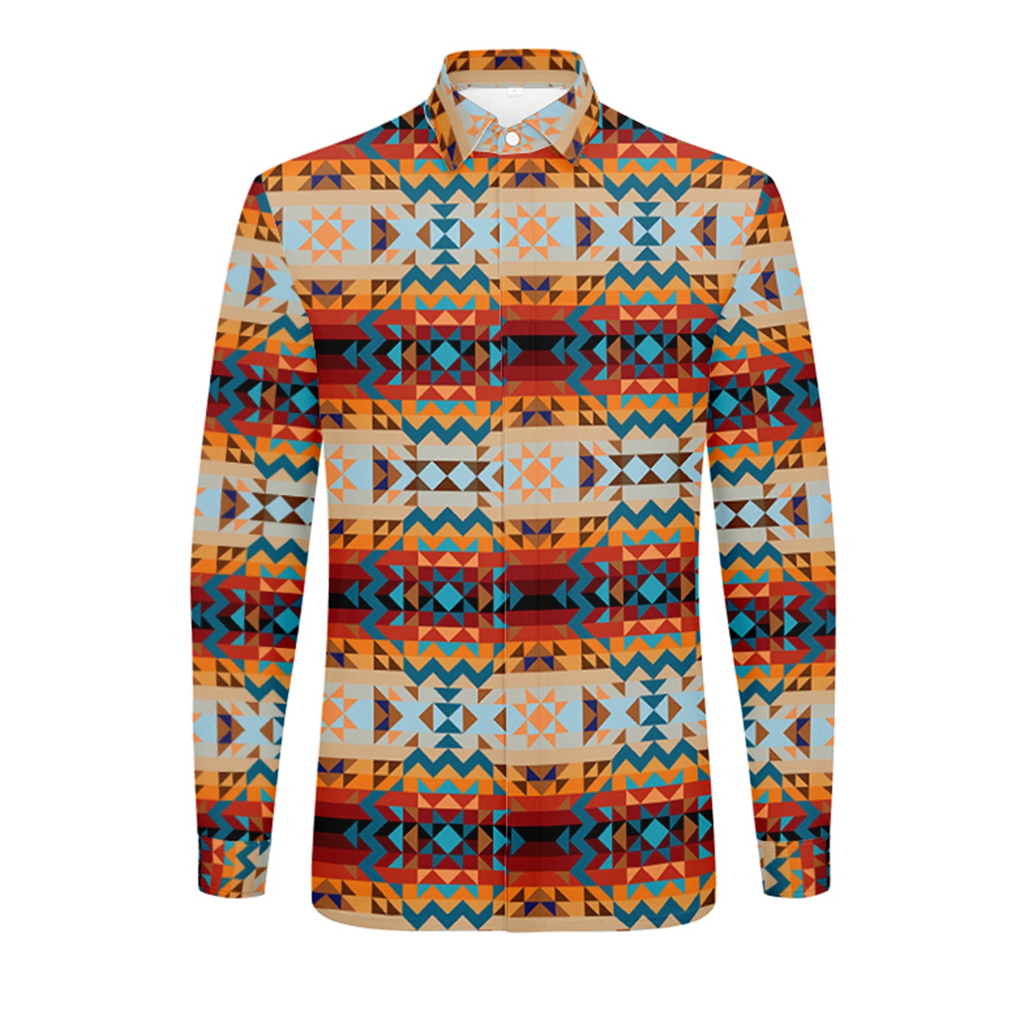 Dark Sandway Men's Long Sleeve Dress Shirt