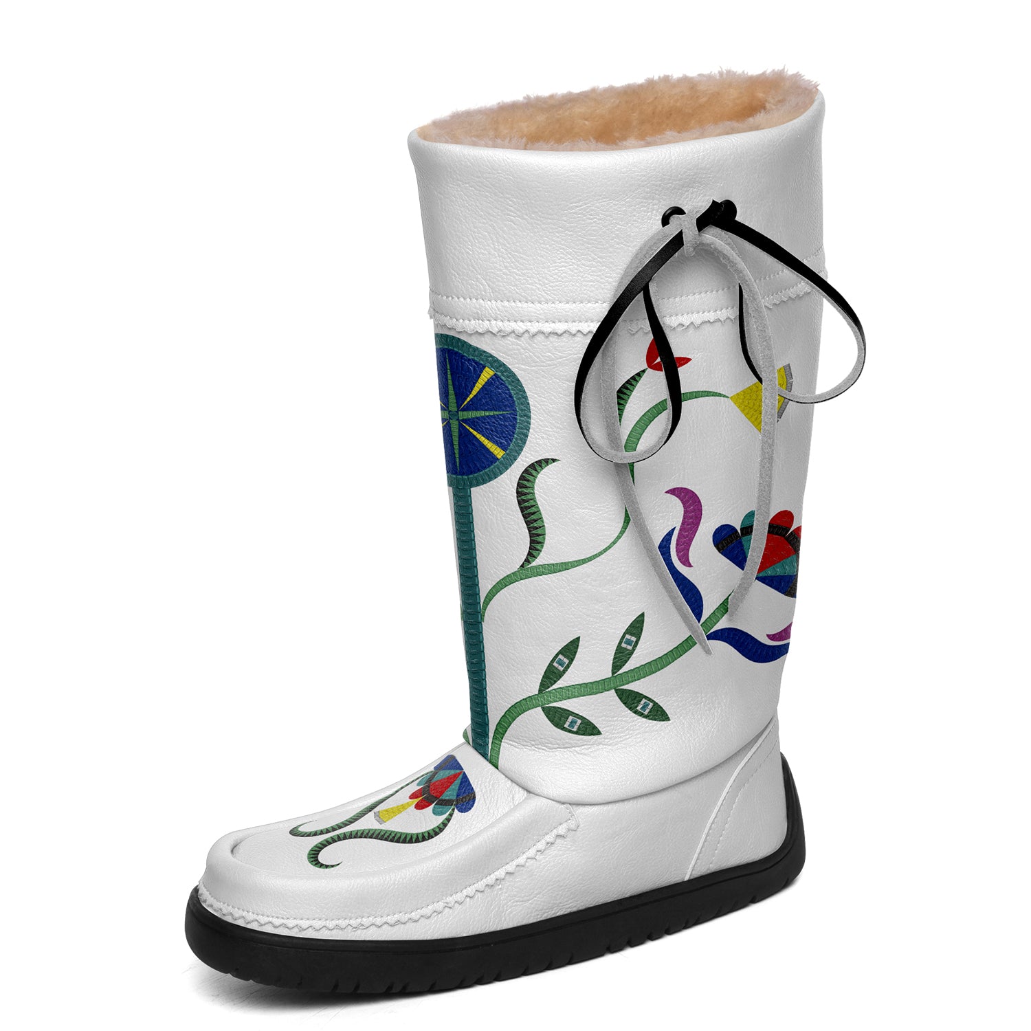 Quill With The Ancestors Real White Leather MocLux